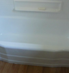 Calcified Cast Iron Tub Reglazed to White